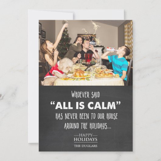 Carte de voeux de Noël de Noël de Noël de vacances (Devant)