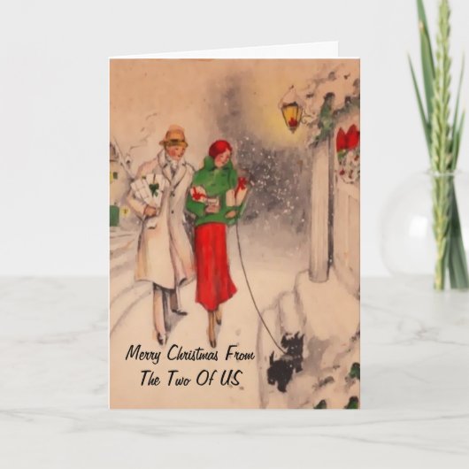 Carte de voeux de Noël de nous deux (Devant)