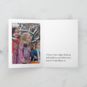 Carte de vœux de Noël de photo de famille (Intérieur)