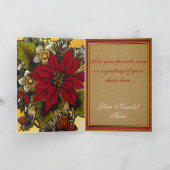 Carte de voeux de Noël de poinsettia (Intérieur)