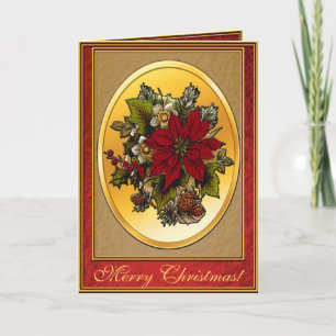 Carte de voeux de Noël de poinsettia
