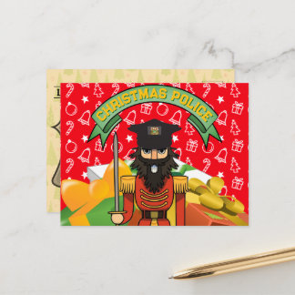 Carte de vœux de Noël de police | Casse-noisette d
