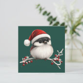 Carte de voeux de Noël de poulet (Debout devant)