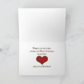 Carte de voeux de Noël de Quilter (Intérieur)