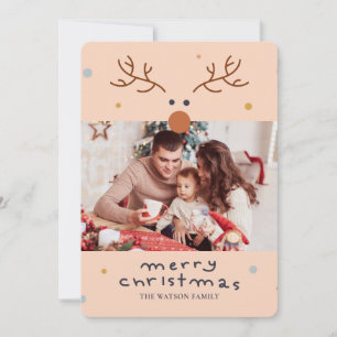Carte de voeux de Noël de Rudolph Rednose Reindeer