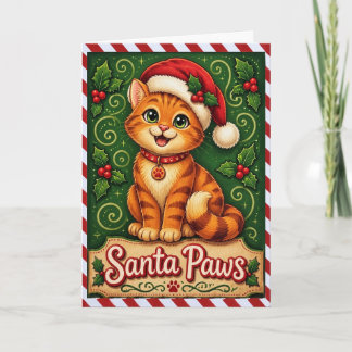 Carte de vœux de Noël de Santa Paws