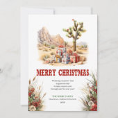 Carte de vœux de Noël de style Prairie modifiable (Devant)