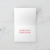 CARTE DE VŒUX DE NOËL DE TRIPLET (Intérieur)