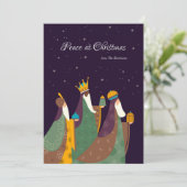 Carte de voeux de Noël de Trois Rois (Debout devant)