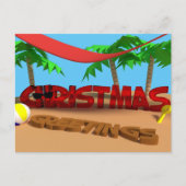 Carte de vœux de Noël de vacances de plage (Devant)