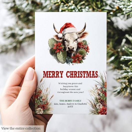 Carte de vœux de Noël de Wild West