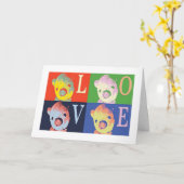 Carte de vœux de Noël de Winnie l'Ourson (Fleur jaune)