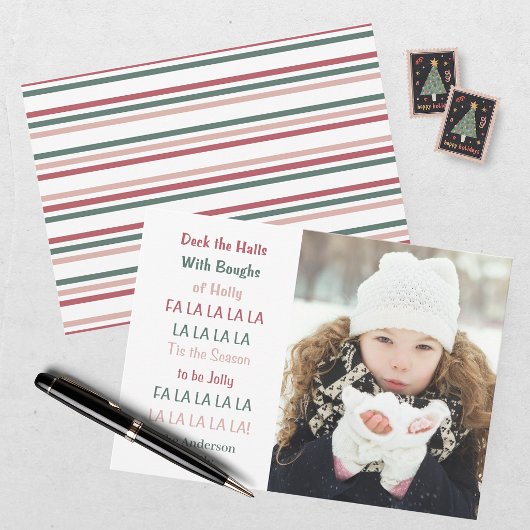 Carte de vœux de Noël Deck The Halls