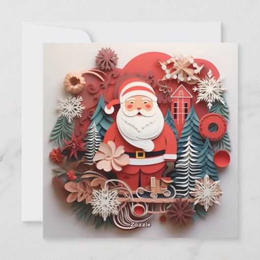 Carte de vœux de Noël décorée de fêtes (Dos)
