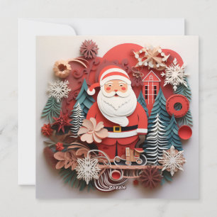 Carte de vœux de Noël décorée de fêtes