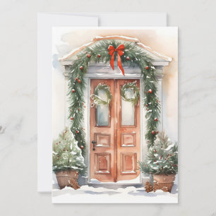 Carte de vœux de Noël décorée pour les fêtes