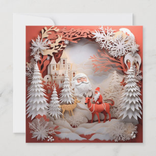 Carte de vœux de Noël décorée pour les fêtes