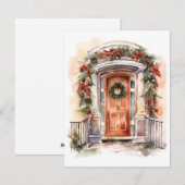 Carte de vœux de Noël décorée pour les fêtes (Devant / Derrière)