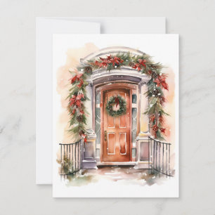 Carte de vœux de Noël décorée pour les fêtes
