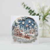 Carte de vœux de Noël décorée pour les fêtes (Debout devant)