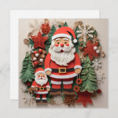 Carte de vœux de Noël décorée pour les fêtes (Devant / Derrière)