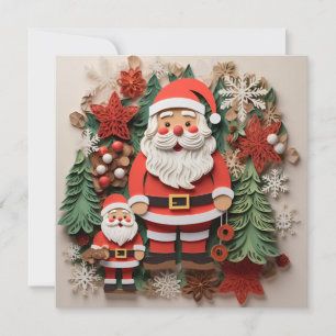 Carte de vœux de Noël décorée pour les fêtes