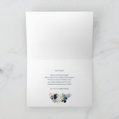 Carte de vœux de Noël Deep Blue & Gold (Intérieur)