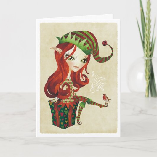Carte de voeux de Noël d'Elfie (Devant)