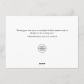 Carte de vœux de Noël d'entreprise Poinsettia élég (Dos)