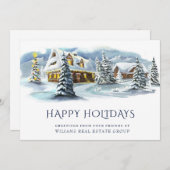 Carte de vœux de Noël d'entreprise Terre d'hiver é (Devant / Derrière)