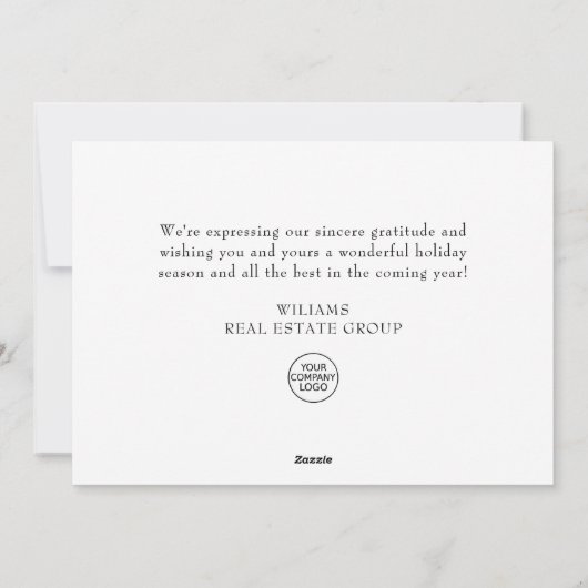 Carte de vœux de Noël d'entreprise Terre d'hiver é (Dos)