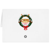 Carte de voeux de Noël des maisons de neige (Dos Horizontal)