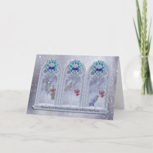 Carte de voeux de Noël des oiseaux de jardin