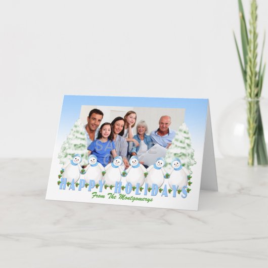 Carte de voeux de Noël des Snowmen (Devant)