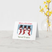 CARTE DE VŒUX DE NOËL DES TRIPLETS (Fleur jaune)