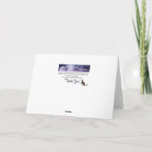 Carte de voeux de Noël d'hiver Lake/Oies (Dos)