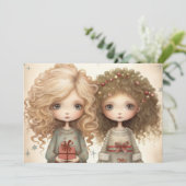 Carte de vœux de Noël diffusant la joie (Debout devant)