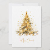 Carte de voeux de Noël d'or (Devant)