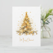 Carte de voeux de Noël d'or (Debout devant)