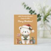 Carte de vœux de Noël douce (Debout devant)