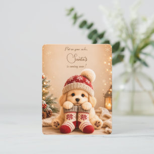 Carte de vœux de Noël douce et cosy pour chien