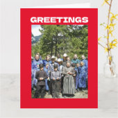 Carte de vœux de Noël drôle amish (Fleur jaune)