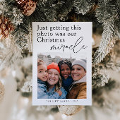 Carte de vœux de Noël drôle avec photo de miracle