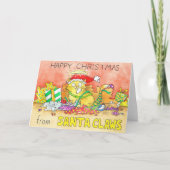Carte de vœux de Noël drôle de chat (Devant)