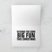 CARTE DE VŒUX DE NOËL DRÔLE DE CHIMPANZÉ (Intérieur)