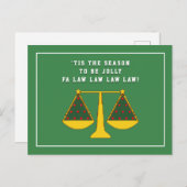 Carte de vœux de Noël du cabinet d'avocats (Devant / Derrière)