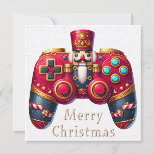 Carte de voeux de Noël du contrôleur de jeu Nutcra