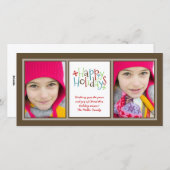 Carte de voeux de Noël du duo photo Whimsy (Devant / Derrière)