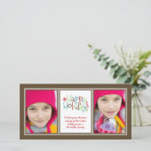 Carte de voeux de Noël du duo photo Whimsy (Debout devant)