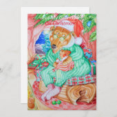 Carte de voeux de Noël du grand-père (Devant / Derrière)